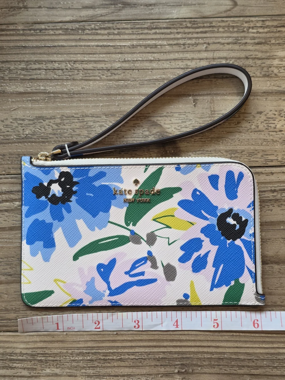 kate spade Lucy Floral L-Zip Wristlet